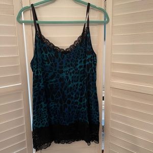 💕Lane Bryant blues cheetah print camisole. Size 14/16